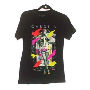 Cardi B Invasion Of Privacy Graphic Tee Black Short Sleeve Tour Shirt Small